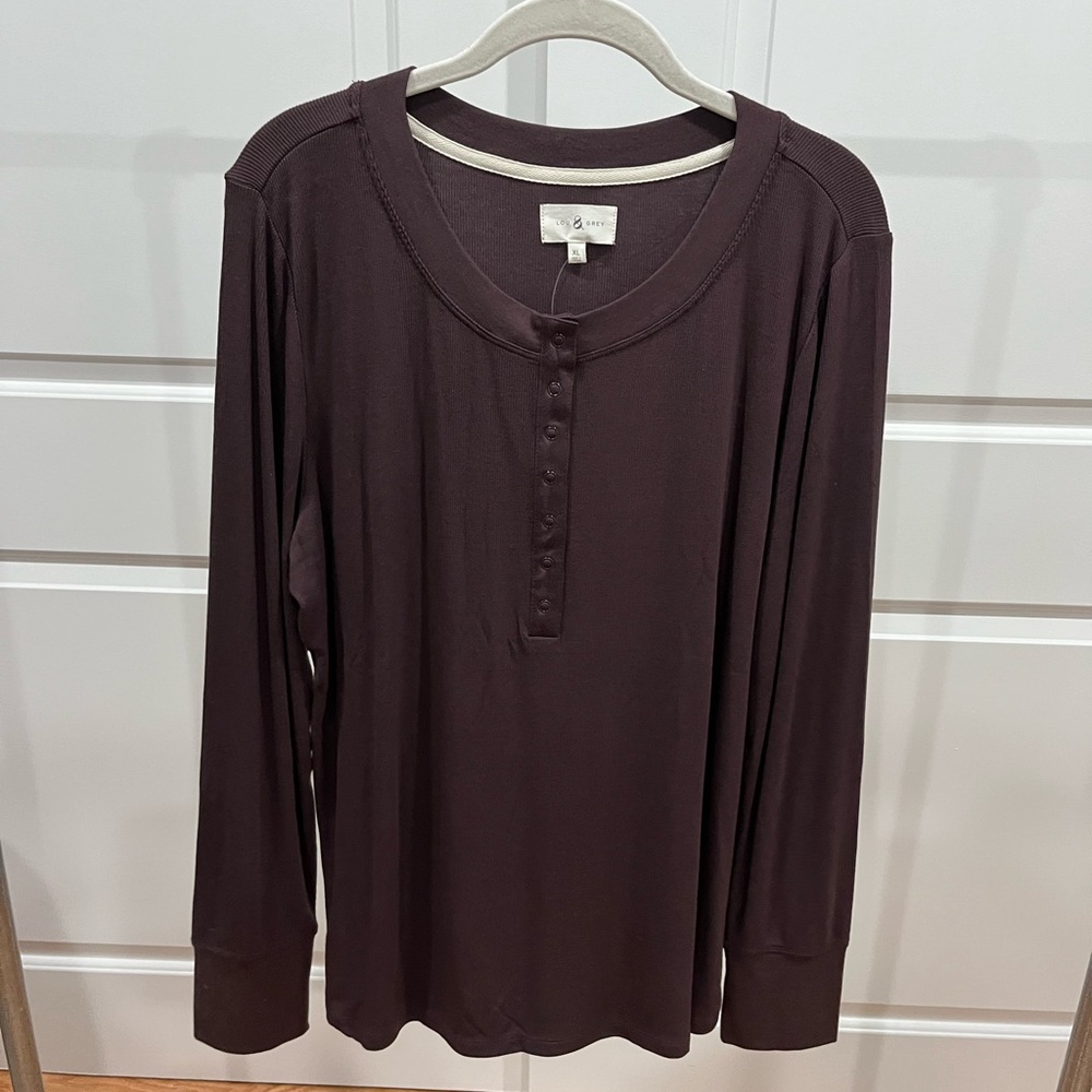 Lou & Grey Long Sleeve Thermal Tee NWT